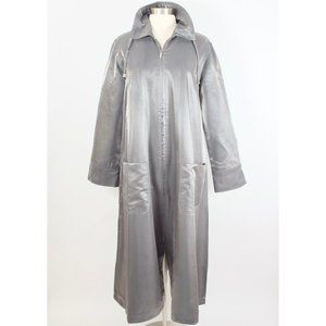 Chanel 99P long swing jacket coat 38 US 6 silver gray Y2K full length 1999